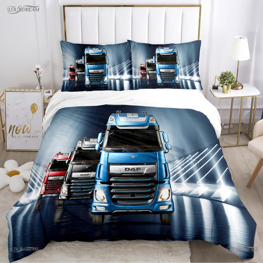 Daf Truck Casal Всесезонное покрывало Пододеяльник Комплекты постельного белья Мягкое покрывало-одеяло и наволочки Для мальчиков Односпальный/Двуспальный/Queen/King