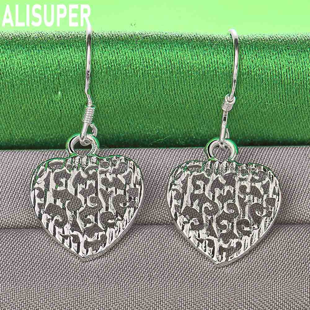 Серьги-подвески в форме сердца из стерлингового серебра 925 пробы, модные свадебные украшения с подвесками