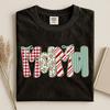 Mama Christmas Comfort Colors Shirt, Tis The Season Mom Xmas Tshirt, Cute Girly Holiday Women's Tee, Candy Cane Bow Mama Top, Winter Gift