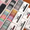 6 Roll Boxed Checkered Striped Basic and Paper Tape Minimalist Checkered Hand Account Tape Hand Account Decorative Tape