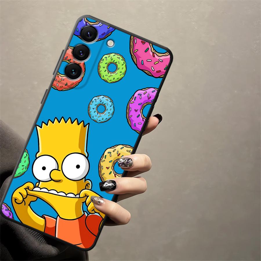 Чехол S-simpsons с пончиком для Samsung Galaxy A04 A30 A40 A50 A70 A07 A03 A10 A20 A05 Note 20 Ultra 9 10 A06 A01 A02