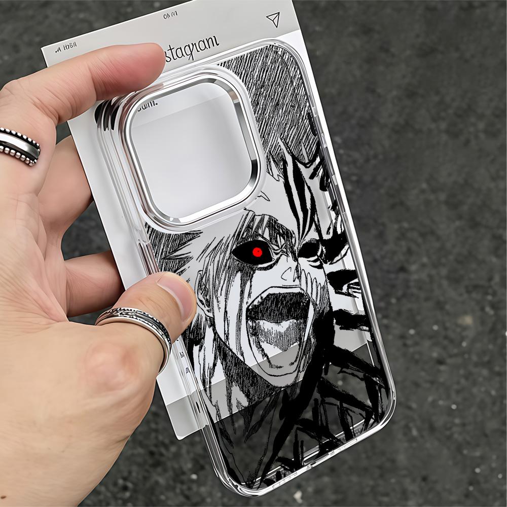 Чехол для телефона Аниме B-BLEACHS Для iPhone 17 16e 16 15 14 13 12 11 mini Pro Max X XR XSMAX 8 7 Air Plus Прозрачный Мягкий Чехол