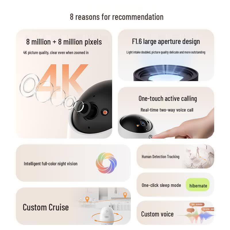 EZVIZ Smart 16MP Dual-Lens Indoor Security Camera (CN version)