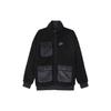 Stand Collar Zip-Up Casual Sports Fleece Jacket Men Jacket Black DZ4713-010