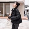 Осенне-зимнее женское короткое пальто больших размеров с утолщенными лацканами, дисковыми пуговицами, застежкой-молнией, теплое тонкое пальто