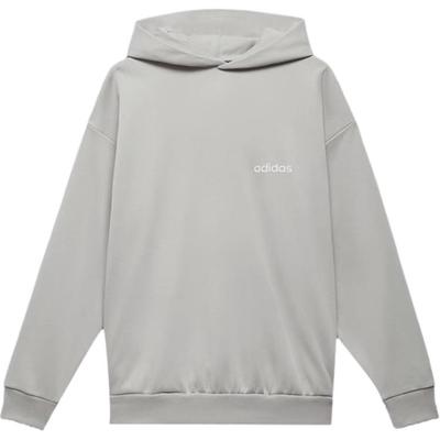 adidas Оригинальный баскетбольный мяч с трилистником: Глава 1 Монохромный логотип на груди Толстовка с капюшоном унисекс Металл-серый IA3438