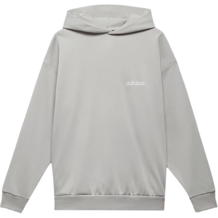adidas Оригинальный баскетбольный мяч с трилистником: Глава 1 Монохромный логотип на груди Толстовка с капюшоном унисекс Металл-серый IA3438