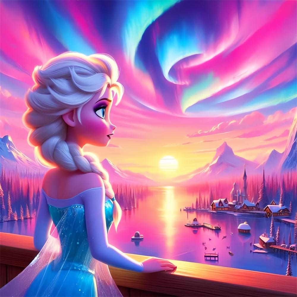 Disney Коллекция «Звездное небо принцессы» 5D Алмазная мозаика Полная бриллиантов Сделай сам Ручная работа Алмазная живопись Фантастическая мультяшная Декоративная картина Набор