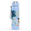 1PC Blue Flower Bird Branch Art Print 750ml Color Plastic Sports Water Bottle Leakproof Flip Straw Lid Suitable for Sports Office Home Use