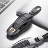 Cayenne 911 Panamera Key Case: Aluminum Alloy Shell with Leather Rope.