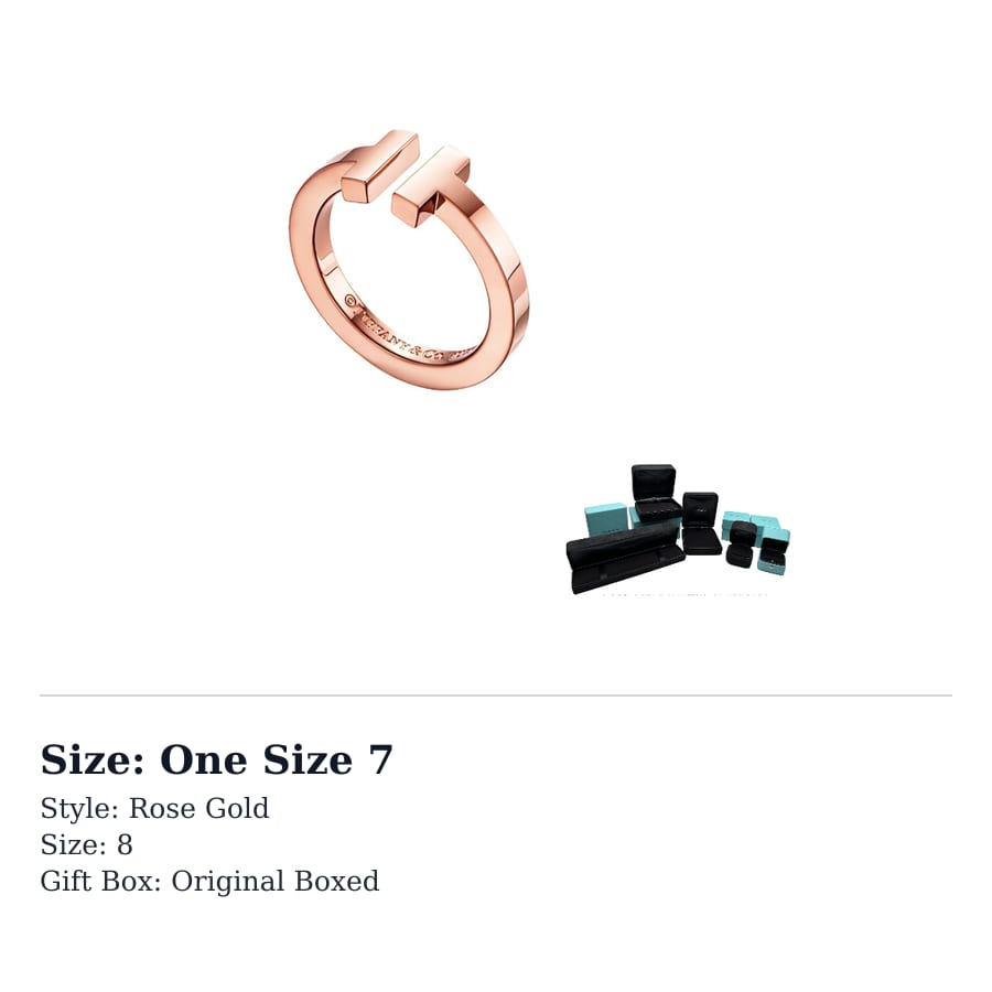 TIFFANY & CO. 18K Rose Gold Rings Unisex GRP07782