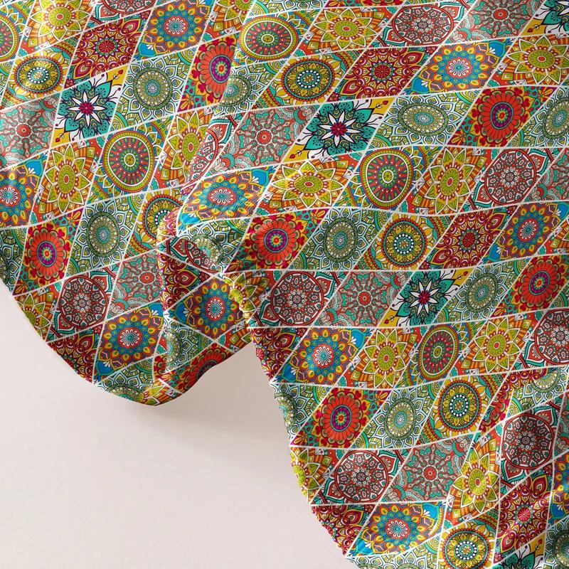 1 Матовая простыня с богемным узором, Принт для спальни, Покрывало, Постельное белье (Исключая наволочки)