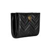 Gucci GG Marmont Кожаный кошелек однотонный с логотипом-буквой Женский кошелек Черный 781583-DTDHT-1000