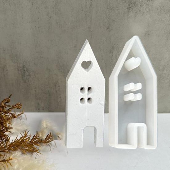 Силиконовая форма для дома в форме сердца, форма для литья мыла и свечей, форма для выпечки холата, печенья, сделай сам, украшение дома