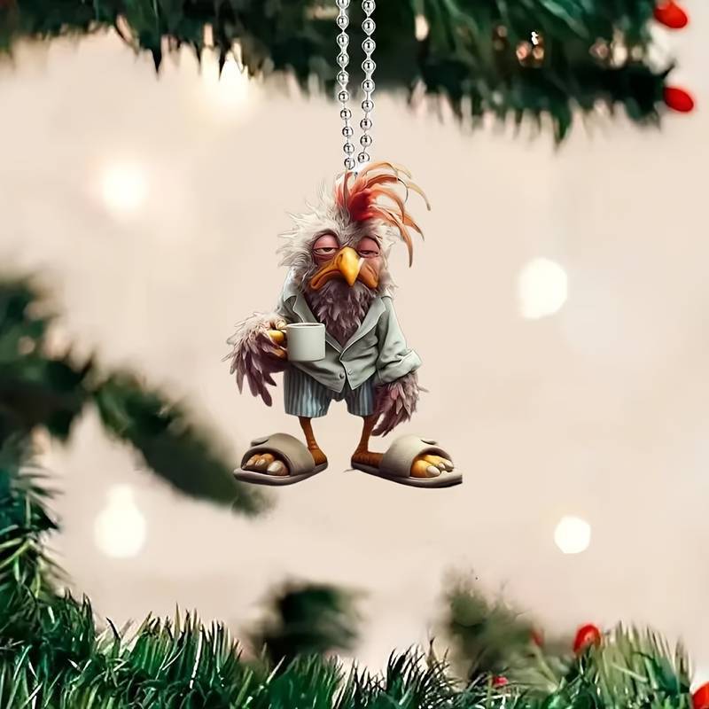 2D Креативный Новый Кулон Цыпленок Акриловый Плоский 2D Подвеска для Зеркала Заднего Вида В Салоне Автомобиля Подвеска Для Украшения Дома