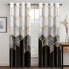 3D Black Gold Dali Texture Curtains European Luxury Home Decor Shading Curtains 2 Panels Living Room Bedroom Window Curtains