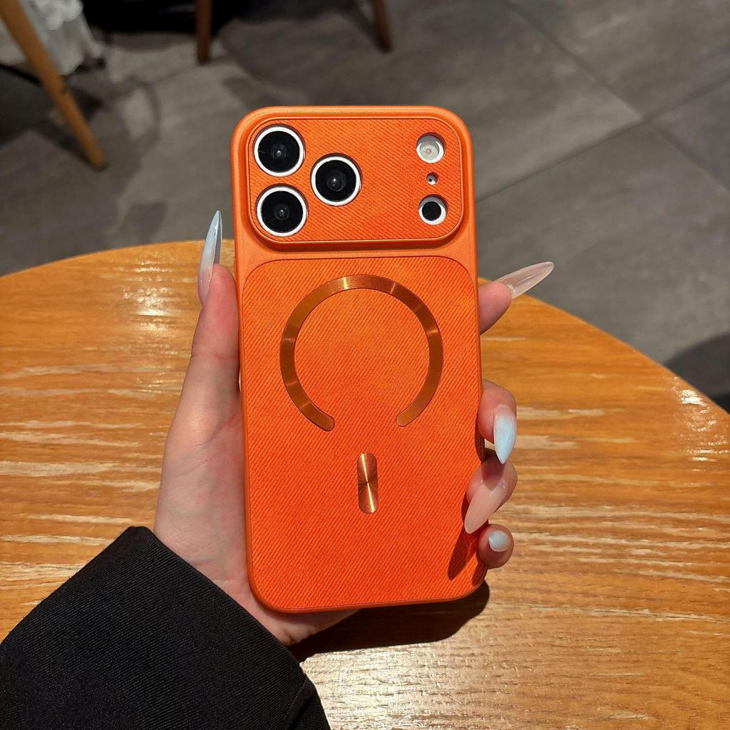 Совместимый чехол для Apple iPhone: 17 Pro Max Джинсовая текстура, Магнитное притяжение с C-образным кольцом, Защитный чехол для iPhone 16 и 15/14 Plus.