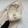Street Fashion Pu Crossbody Bag Trendy Shoulder Bag For Daily Wear Black White 2023 Summer New Armpit Bag