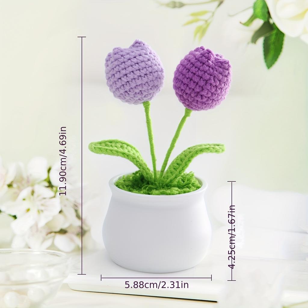 Горшок для тюльпанов ручной работы, реалистичный дизайн с имитацией цветка, идеальный подарок для девушки, родственников, друзей, яркий красочный дом и вечеринка