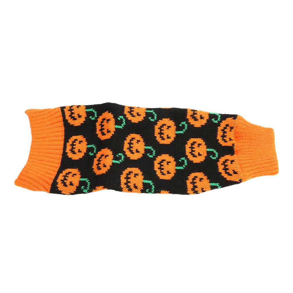 Dog Halloween Sweater Multi Pumpkin Smiley Face Dog Winter Clothes for Pet Halloween Supplies M