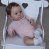 Имитация Reborn Baby 45 см Reborn Baby Girl Мягкая силиконовая виниловая Reborn Baby Реалистичная реалистичная кукла-младенец, кукла в розовом вязаном платье