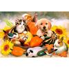 Алмазная картина, круглая дрель, мозаика, наклеенный холст, вышивка крестиком, рукоделие, животные и фрукты