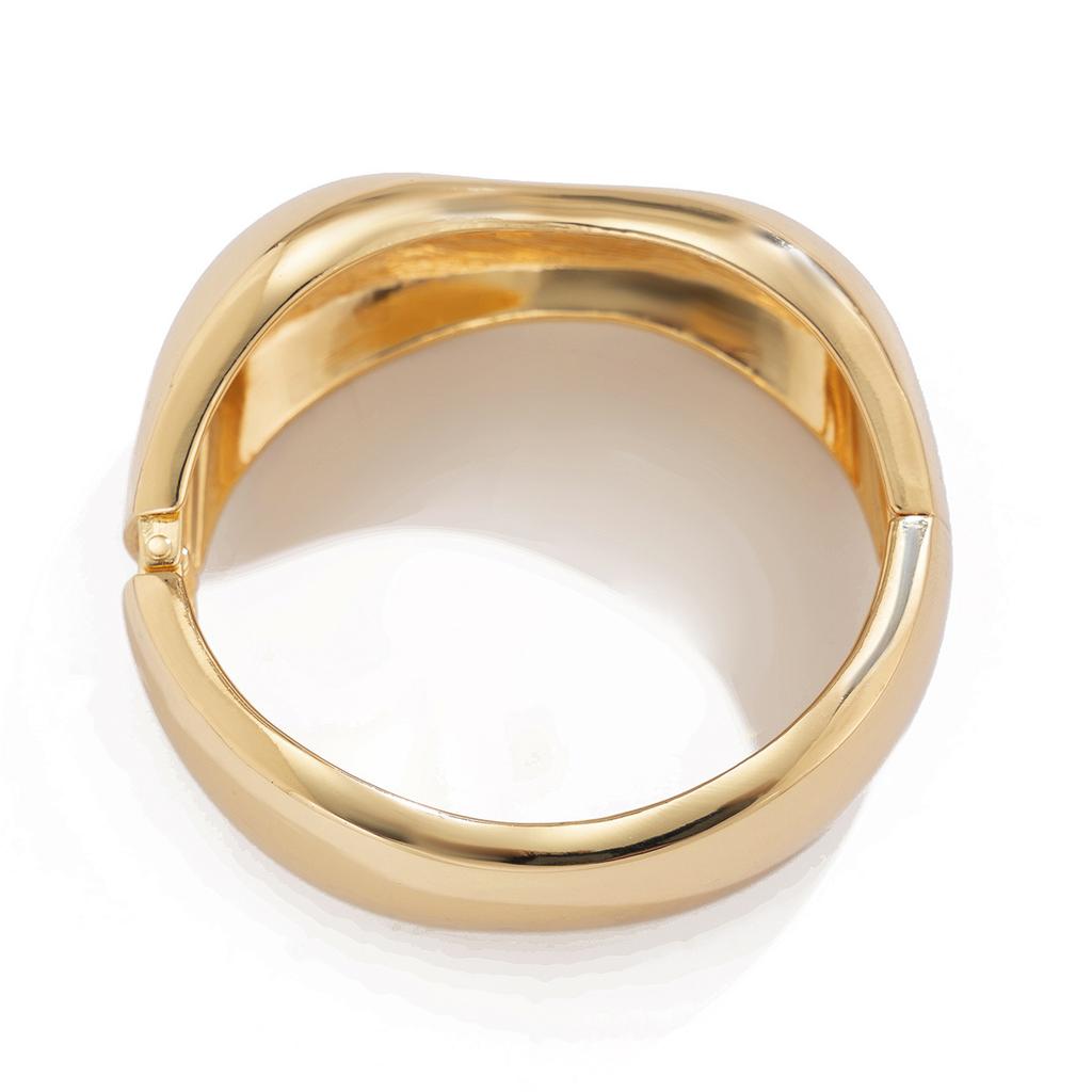 Exaggerated INS Heavy Craft Design Sense Metal Glossy Bracelet Geometric Personality Wide Bracelet