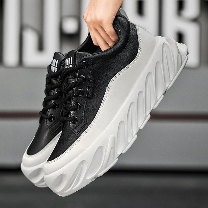 Толстая подошва, увеличивающая высоту, мужская повседневная обувь, модные трендовые кроссовки, низкие нескользящие кроссовки для бега, удобные кроссовки для мужчин