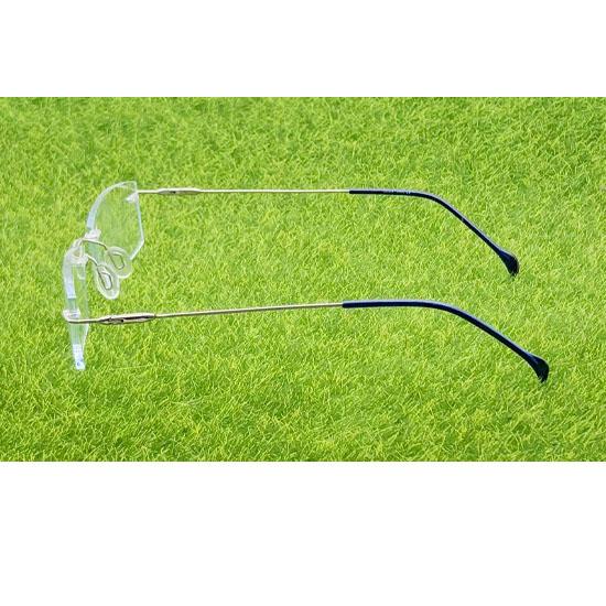 RSINC Rimless frame eyeglass Spectacle Optical Prescription Modern Unisex Silver Blue For Men & Women Superslim-S30002 51-17-138 (IB-3) M1