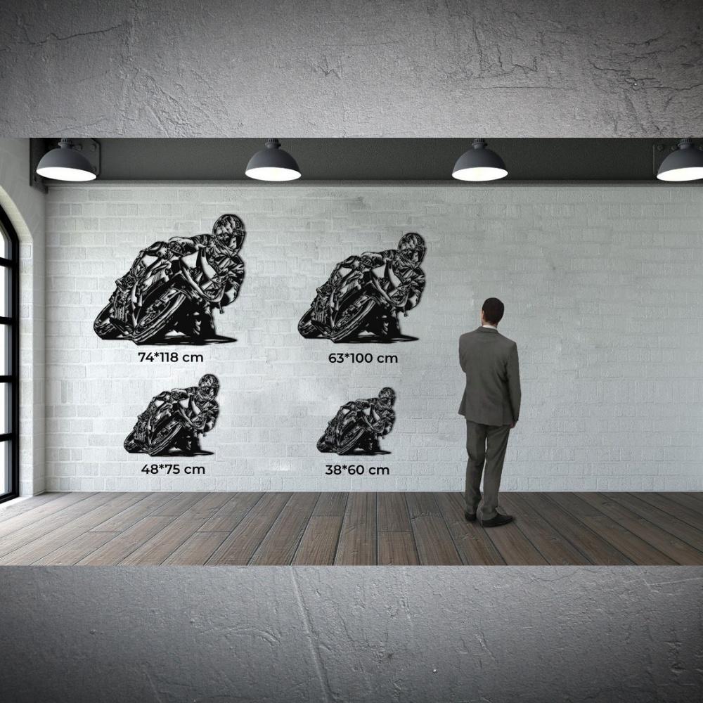 Motorcycle Race Wall Art, Metal Wall Art, Metal Wall Decor, Living Room Decoration, Entryway Sign, Home Office Wall Hangings