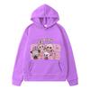 Толстовка с капюшоном в стиле аниме с принтом labubu Флисовая толстовка Осенняя куртка для мальчиков Мультяшный свитер Толстовки с капюшоном Kawaii y2k sudadera детская одежда для девочек