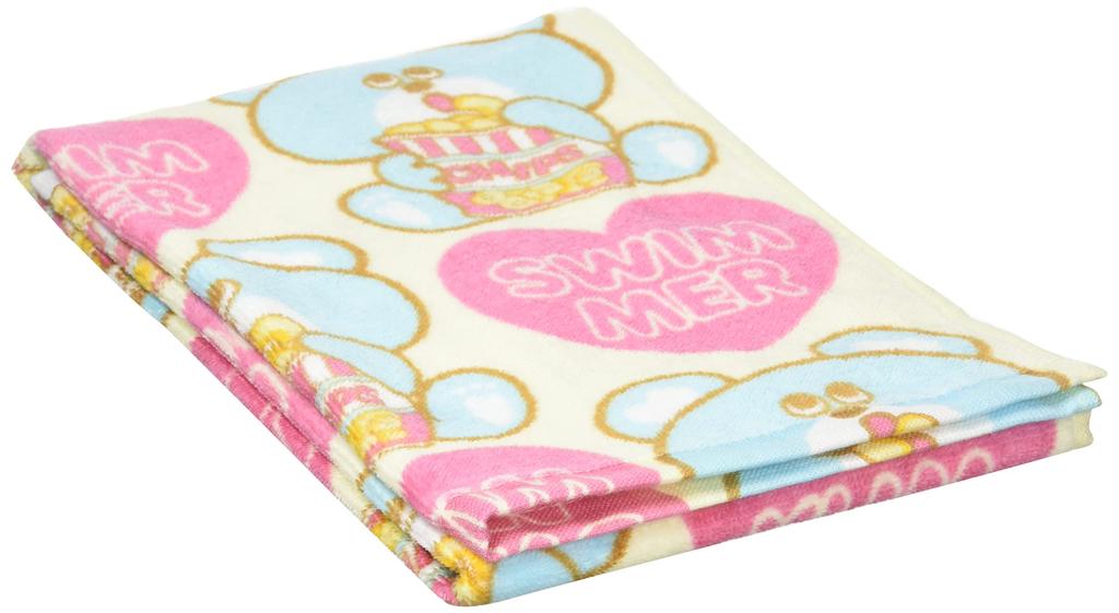 Marushin Face Towel Swimmer Yum Yum Bear 0745000100 34 x 80 cm Approx.