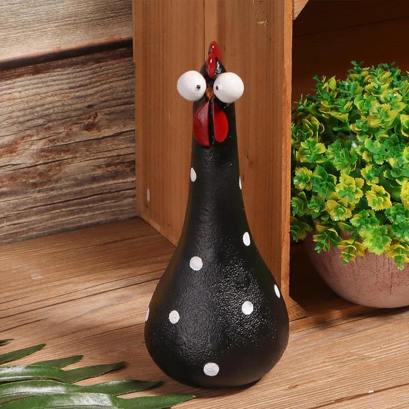 Скульптура петуха с большими глазами, декоративное украшение для домашней жизни, подходит для украшения спален, гостиных, кабинетов