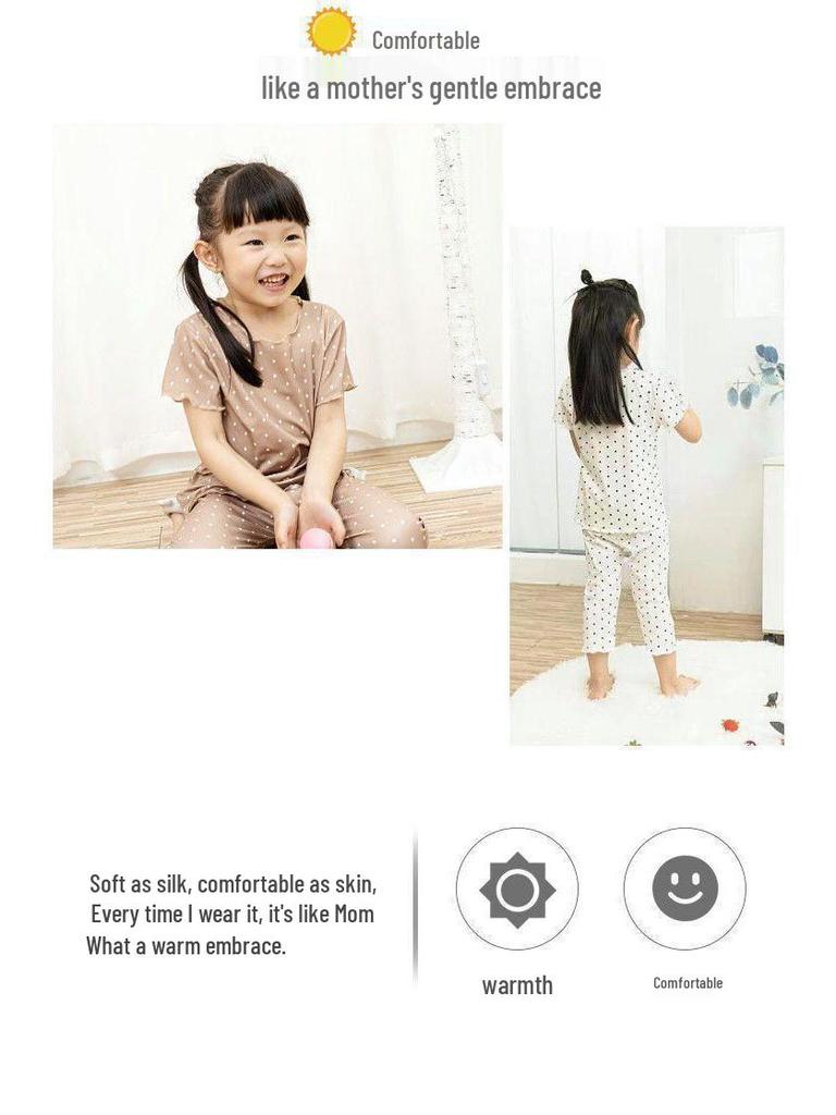 Kids' Summer Airy Pajama Set – Short-Sleeved, Two-Piece Outfit for Boys and Girls, Indoor/Outdoor Wear