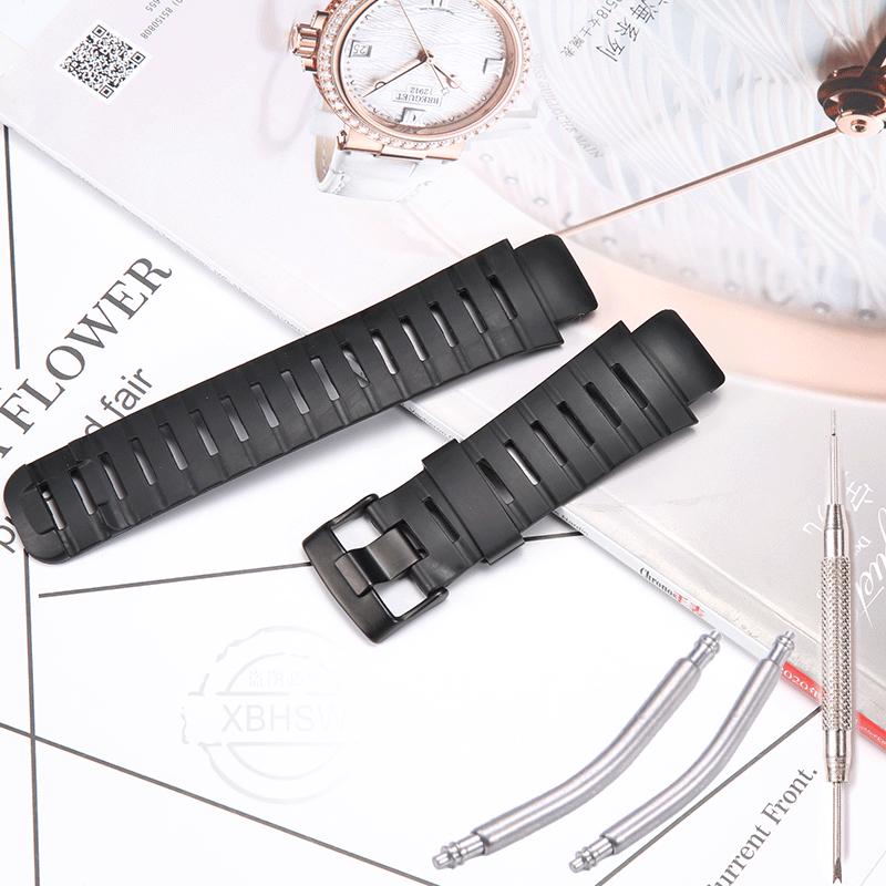 22-мм кожаный ремешок для часов Подходит для Suunto X-Lander Military Watch Наручный ремешок Мужские xlander Черные Аксессуары для часов