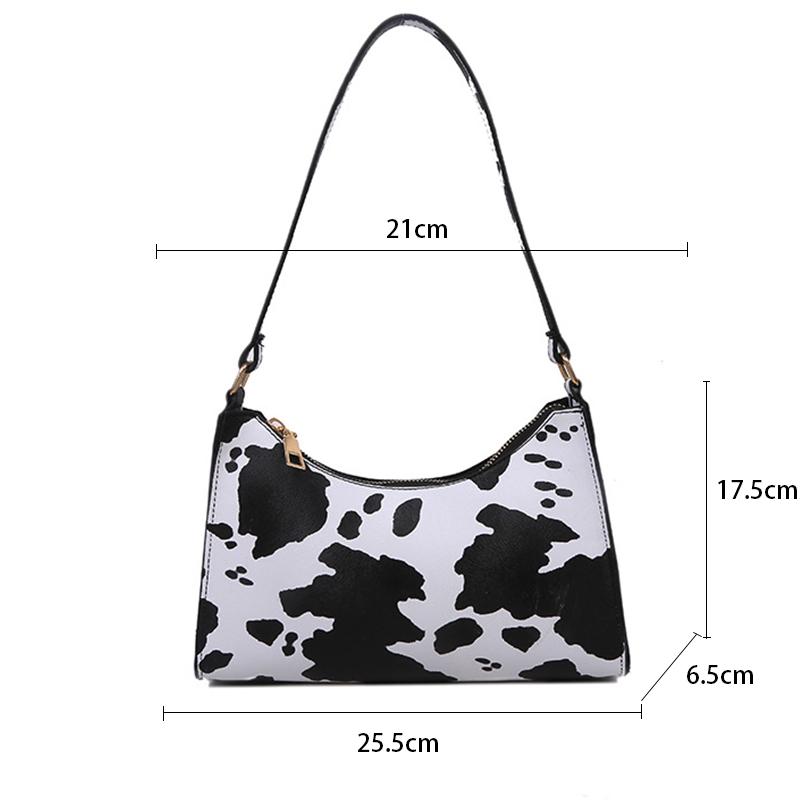 Fashion Zebra Print Women Handbag PU Leather Simple Underarm Shoulder Bags Female Daily Design CLE