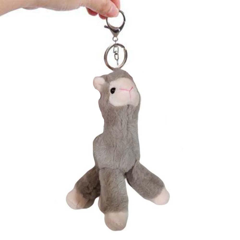 Decoration Handmade Key Trinket Alpaca Keychain Animal Keyring Sheep Key Ring Stuffed Toy Keychain