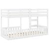 Bunk Bed White 90x200 cm Solid Pine Wood