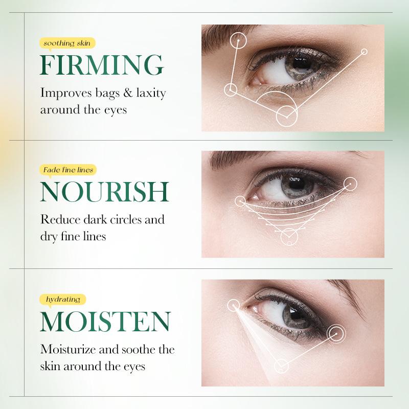 Маска для глаз с цветками вишни, против морщин, питательная, устраняет мешки под глазами, осветляет темные круги под глазами, икра, виноградные косточки, красные водоросли, коллагеновая маска для глаз