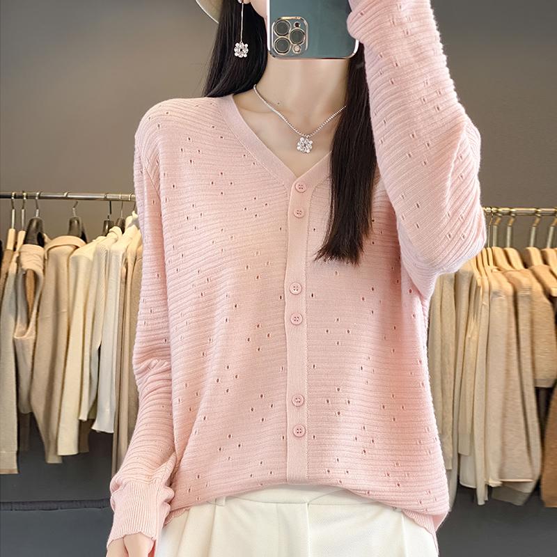 Женский легкий кардиган из 50% шерсти и 50% шелка Mulberry — универсальный трикотаж на все 4 сезона для комфорта и стиля в любое время года