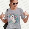 Футболки для женщин Футболка с милым принтом Fuuny Unicorn Летние женские футболки Повседневная женская одежда Harajuku Oversize Футболки Топы