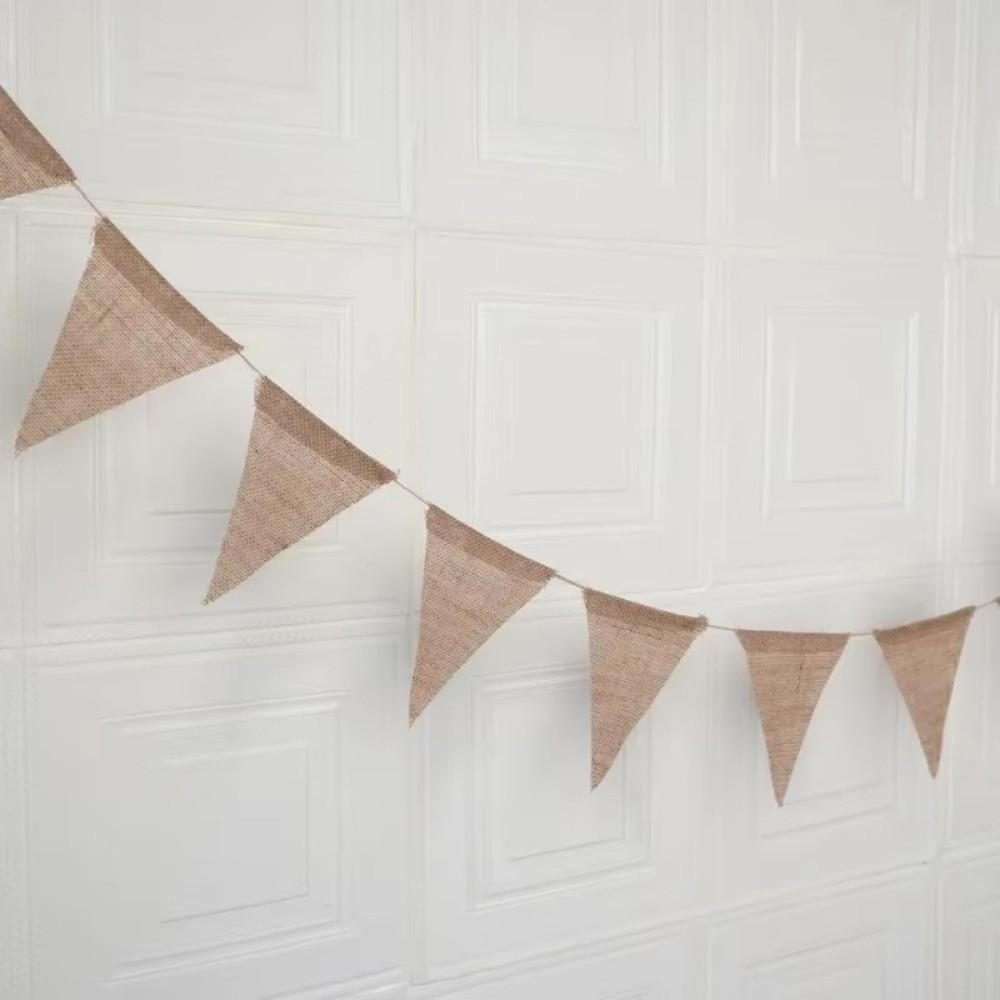 Triangles Pennant Flags Multicolor Photo Prop Banners Birthday Linen Banner Home Baby Shower