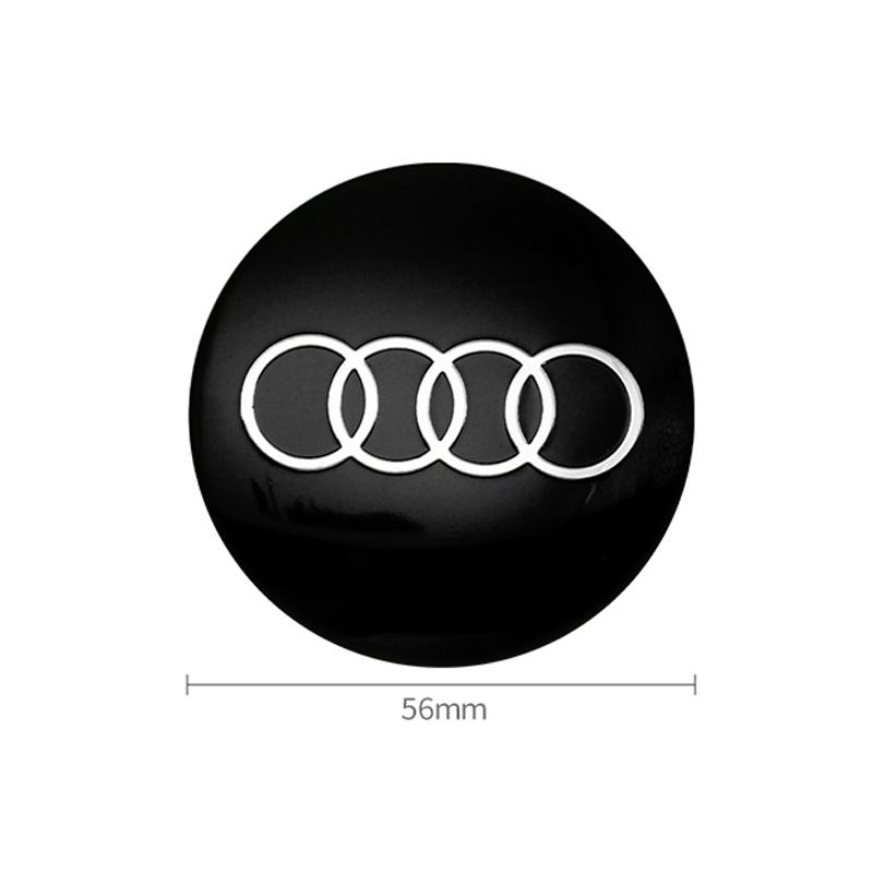 For Audi A5 4Pcs 56mm Car Wheel Hub Cap Center Sticker Emblem Badge Decal Accessories For Audi A1 A3 A4 A5 A6 A7 Q3 Q5 Q7 RS3 RS4 RS5 S3 S4