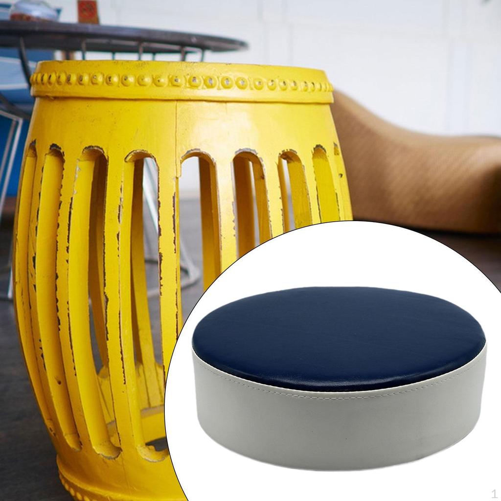 PU Leather Chair Cushion Round Seat Barstool Protector Stool Pad for