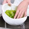 Многофункциональная пластиковая миска для мытья риса пищевого качества, кухонное сито-дуршлаг для овощей и фруктов, сливная корзина, не протекающая емкость для мытья