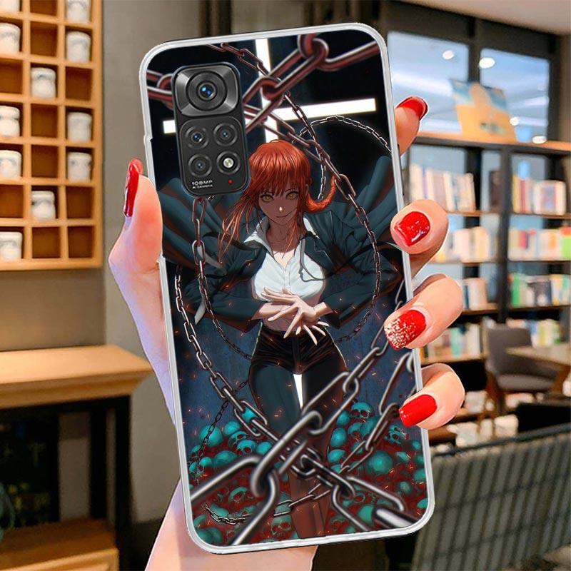 Чехол для телефона Chainsaw Makima Power Cover для Xiaomi Redmi Note 15 14 13 12 11 10 Pro Plus 14S 12S 11S 11T 11E 10S Мягкие Fundas Shel