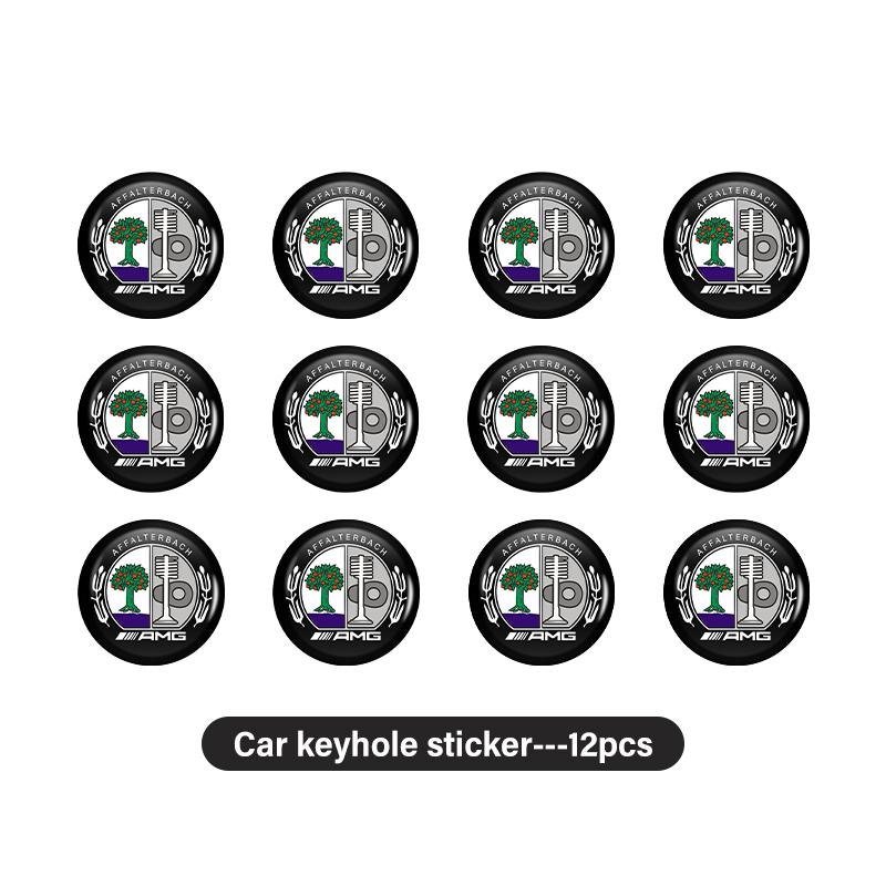 PAD5 For AMG 8/12/20PCS Car Remote Control Key Badge Emblem Stickers Decorat Accessory Benz B-CLASS C-CLASS GLC GLE GLK W190 W201
