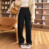 Прямые узкие брюки из хлопка и кашемира с широкими штанинами для женщин на весну и осень, повседневные свободные спортивные брюки, брюки Scimitar небольшого дизайна
