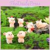 Adorable Resin Pig Figurine For Car Decor And Desktop Ornaments Creative Cartoon