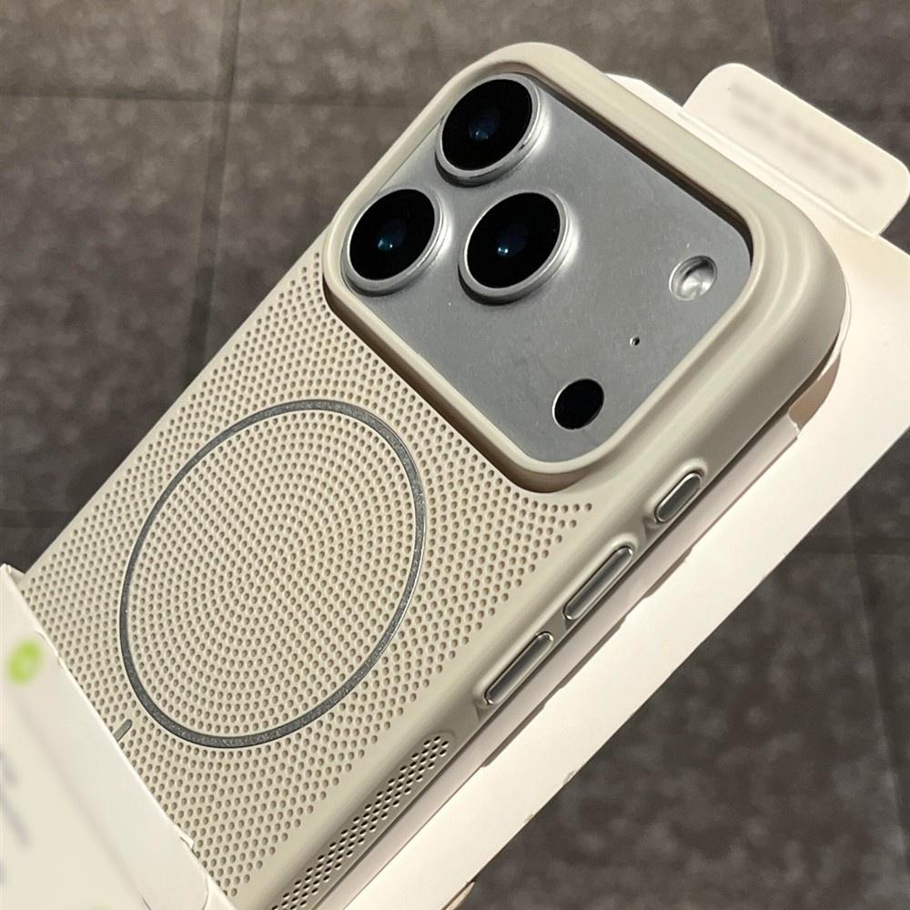 Сетчатый корпус с теплоотводом для чехла Magsafe для iPhone 17 Air 16 15 14 13 12 Plus Pro Max 17ProMax 17Pro Магнитная зарядка